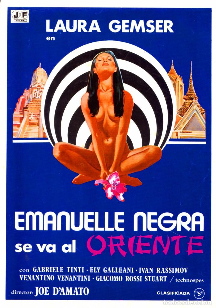 Cine: EMANUELLE NEGRA SE VA AL ORIENTE 1976(GU&Iacute;A ORIGINAL DOBLE CON FOTOS DE SU ESTRENO EN ESPA&Ntilde;A)