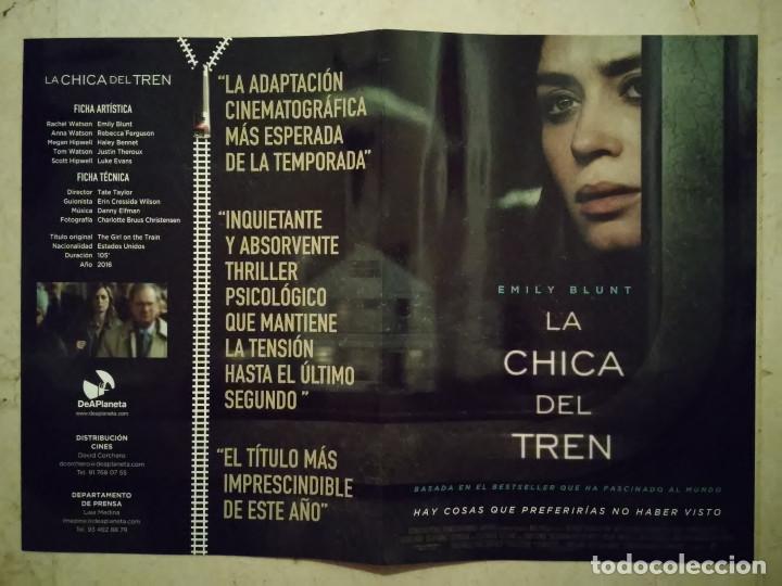 Cine: GUIA ORIGINAL DOBLE -A4- LA CHICA DEL TREN - EMILY BLUNT - SUSPENSE