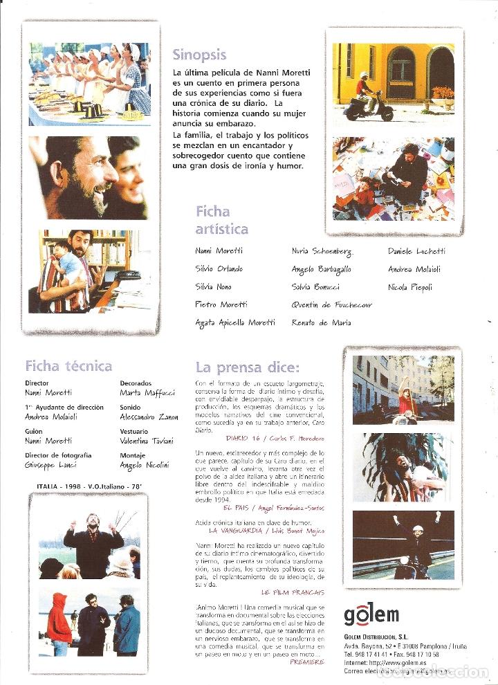 Cinema: G7822 ABRIL NANNI MORETTI VESPA GUIA ORIGINAL GOLEM ESTRENO
