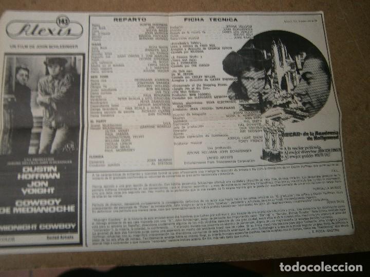 Cine: CATALOGOS PUBLICITARIOS CINE - ALEXIS FICHA TECNICA COWBOY DE MEDIANOCHE 1975 ?