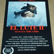 Cine: EL LUTE II MAÑANA SERE LIBRE - GUIA PUBLICITARIA- VER GASTOS Y FOTOS- LEER ENVIOS. Lote 94458602