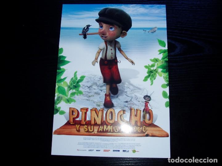 Cine: PINOCHO Y SU AMIGA COCO. GUIA PUBLICITARIA SENCILLA. MAGNIFICO ESTADO.ORIGINAL.NUEVO.