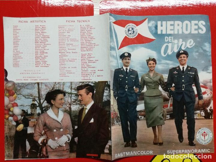 Cine: GUIA PUBLICITARIA DE LA PELICULA HEROES DEL AIRE CON LINA ROSALES, 4 HOJAS