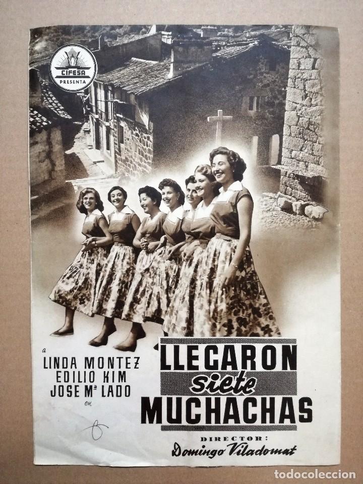 Cine: LLEGARON SIETE MUCHACHAS DOMINGO VILADOMAT GUIA ORIGINAL CIFESA ESTRENO