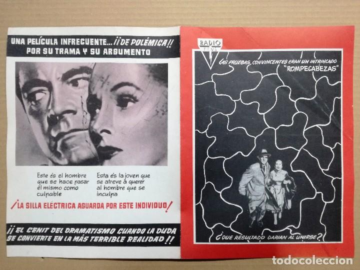 Cine: MAS ALLA DE LA DUDA FRITZ LANG DANA ANDREWS JOAN FONTAINE GUIA ORIGINAL RADIO FILMS ESTRENO