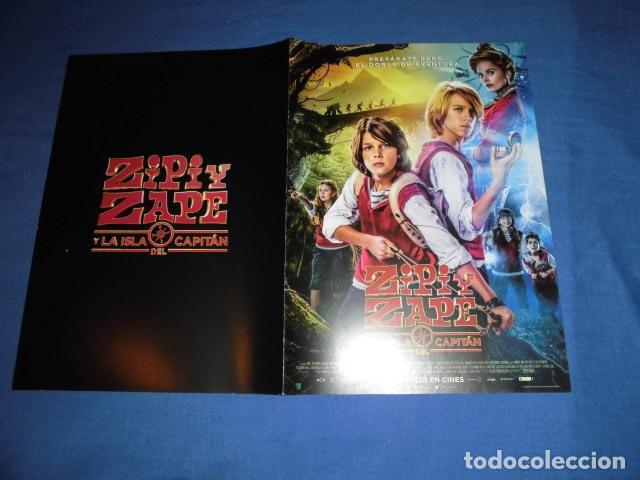 Cine: ZIPI Y ZAPE Y LA ISLA DEL CAPITAN. GUIA PUBLICITARIA DOBLE. ORIGINAL.MAGNIFICO ESTADO.NUEVO.