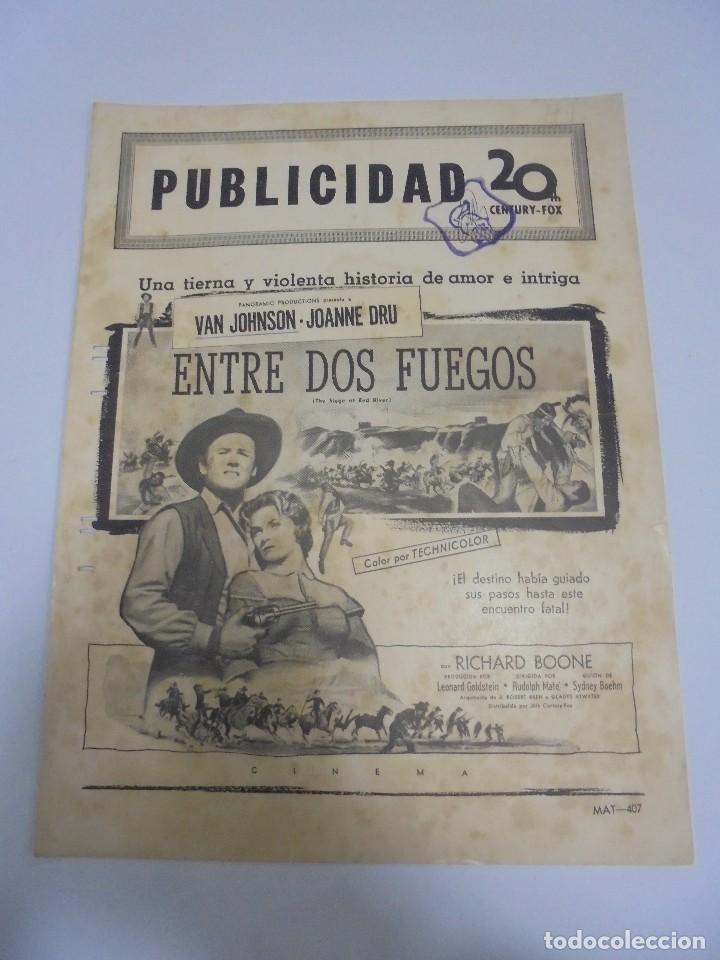 Cinema: GUIA PUBLICITARIA. PUBLICIDAD 20 TH. CENTURY FOX. ENTRE DOS FUEGOS. VER