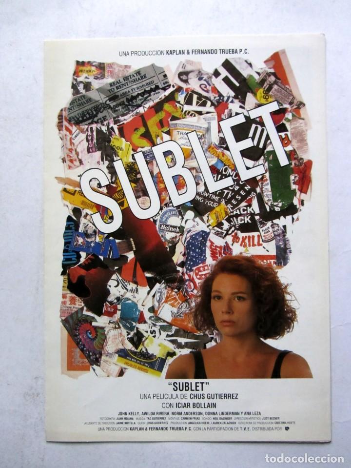 Cin&eacute;ma: SUBLET. GU&Iacute;A ORIGINAL DOBLE DE LA PEL&Iacute;CULA. 50 GU&Iacute;AS A 70 EUROS. 100 A 120 EUROS.
