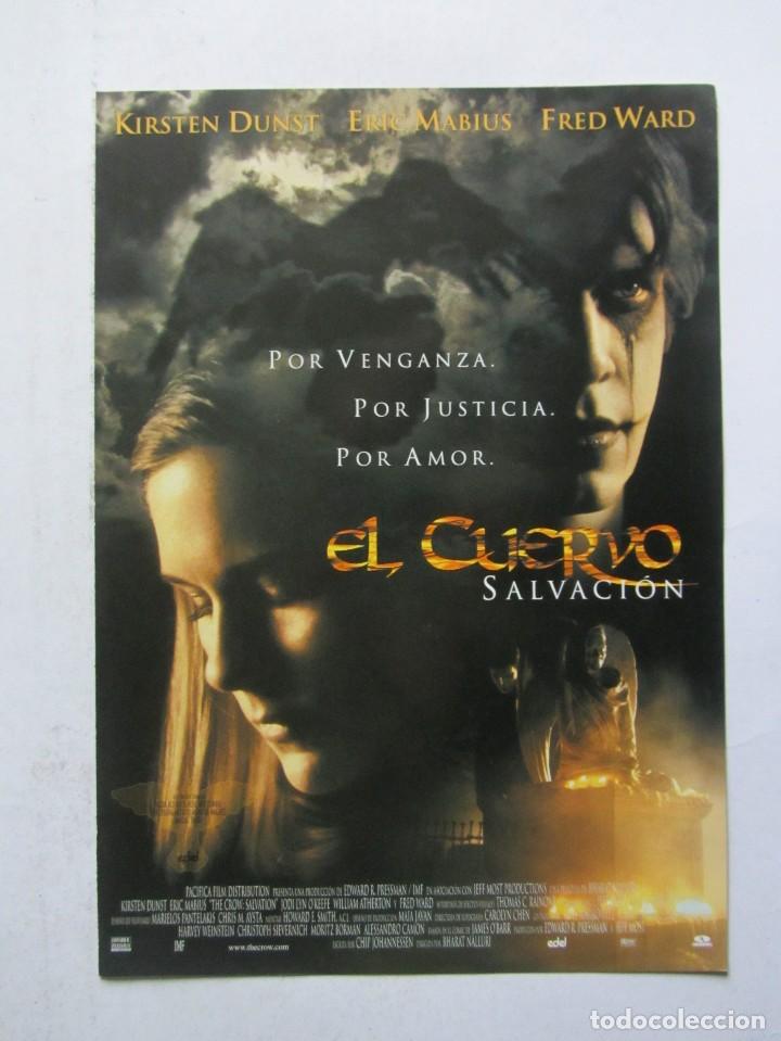 Cinema: EL CUERVO (SALVACI&Oacute;N). GU&Iacute;A ORIGINAL DOBLE DE LA PEL&Iacute;CULA. 50 GU&Iacute;AS A 70 EUROS. 100 A 120 EUROS.