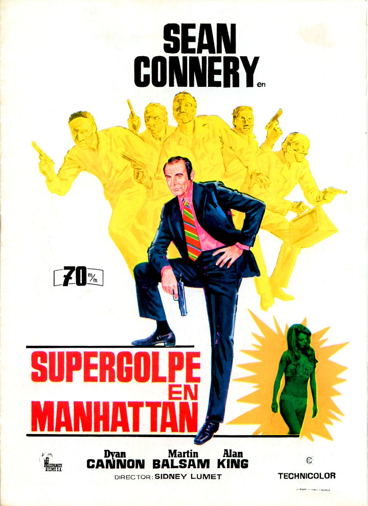 Cin&eacute;ma: SUPERGOLPE EN MANHATTAN (GU&Iacute;A ORIGINAL 8 P&Aacute;GINAS CON FOTOS DE SU ESTRENO EN ESPA&Ntilde;A) SEAN CONNERY