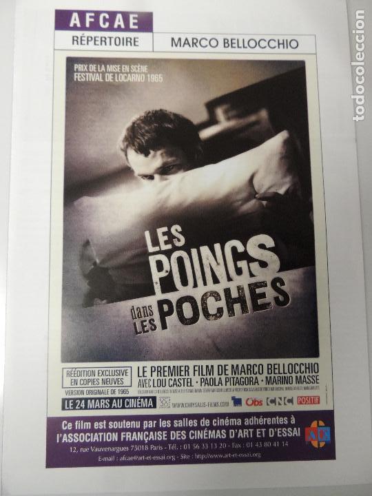 Cine: las manos en los bolsillos - guia publicitaria francesa - I pugni in tasca marco bellecchio
