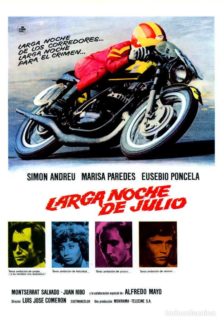 Cine: LARGA NOCHE DE JULIO (GU&Iacute;A ORIGINAL SIMPLE DEL ESTRENO EN ESPA&Ntilde;A) SIMON ANDREU EUSEBIO PONCELA