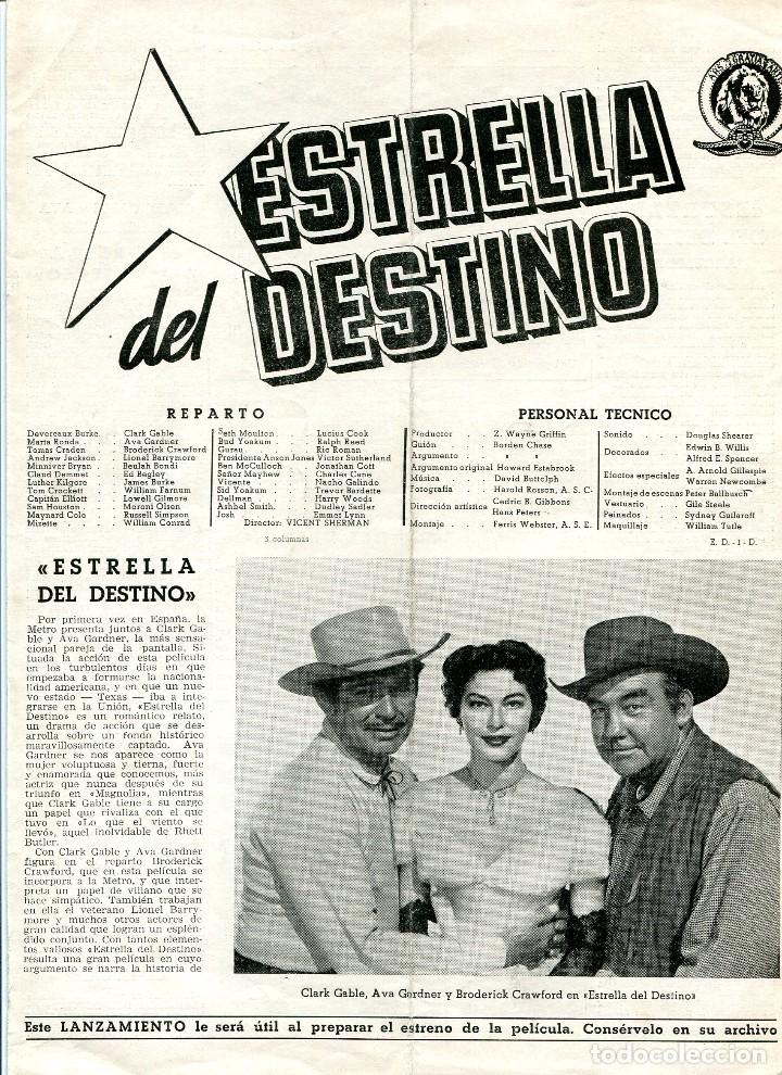 Cine: ESTRELLA DEL DESTINO, con AVA GARDNER.