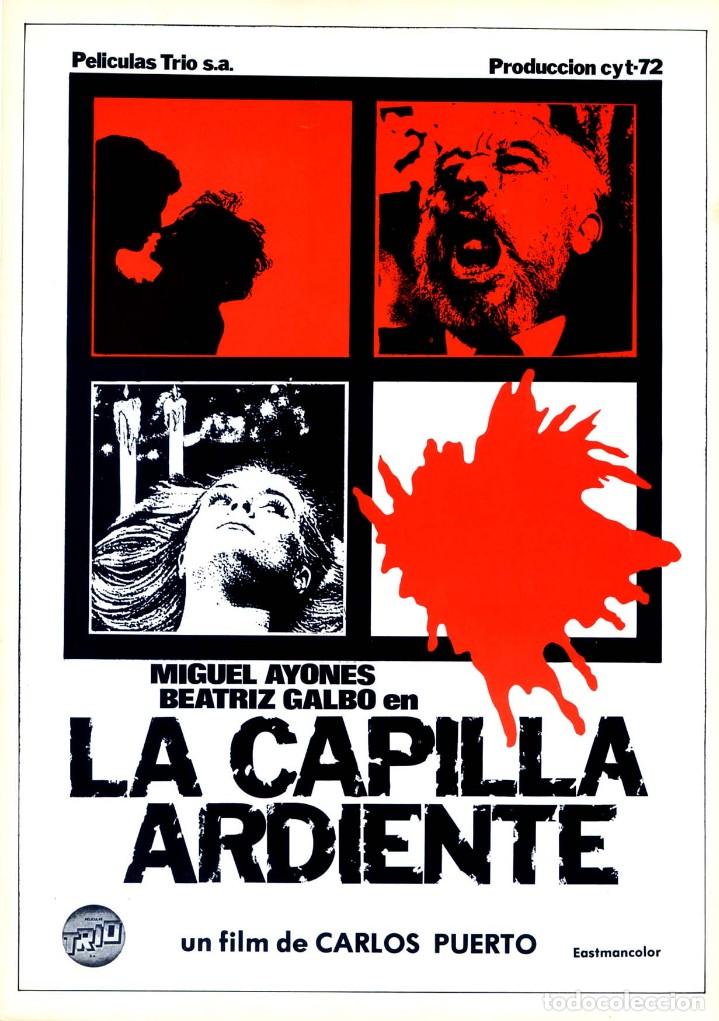 Cine: LA CAPILLA ARDIENTE (GU&Iacute;A ORIGINAL SIMPLE DEL ESTRENO EN ESPA&Ntilde;A) TERROR DIRECTOR CARLOS PUERTO