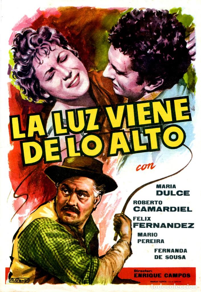 Cine: LA LUZ VIENE DE LO ALTO 1962 (GU&Iacute;A ORIGINAL SIMPLE DE SU ESTRENO EN ESPA&Ntilde;A)