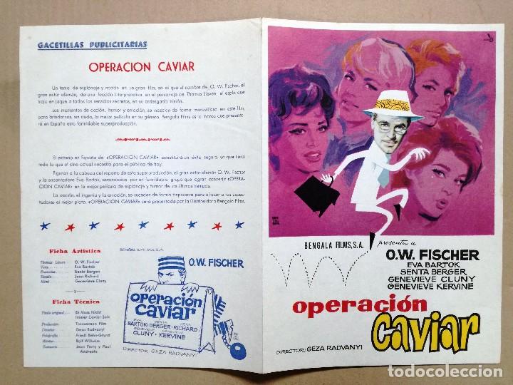 Cine: OPERACION CAVIAR. 1961-O.W FISCHER - EVA BARTOK -GUIA PUBLICITARIA BENGALA FILMS