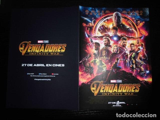Cine: VENGADORES. INFINITY WAR. GU&Iacute;A PUBLICITARIA DOBLE ORIGINAL DE LA PEL&Iacute;CULA. NUEVO.MAGNIFICO ESTADO.