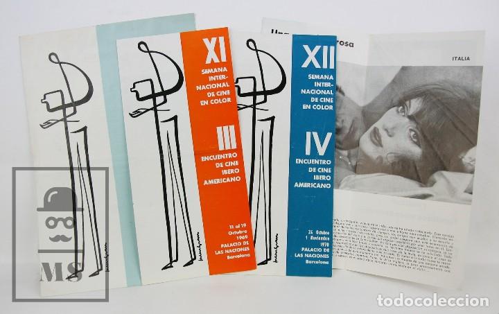Cinema: Conjunto de 4 Gu&iacute;as Publicitarias de Pel&iacute;culas - Cine Ibero Americano A&ntilde;os 60-70