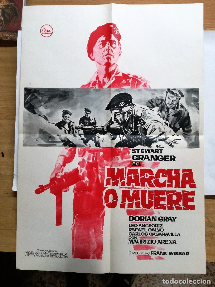 Cin&eacute;ma: CARTEL / GUIA -MARCHA O MUERTE. STEWART GRANGER, LEO ANCHORIZ, RAFAEL CALVO. DIR. FRANK WISBAR.