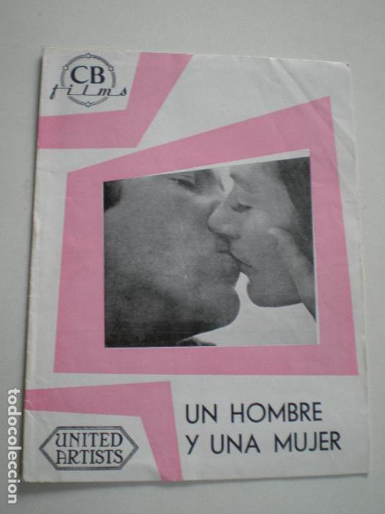UN HOMBRE Y UNA MUJER - GUIA PUBLICITARIA CB FILMS 1966 // CLAUDE LELOUC ANOUK AIMEE (Cine - Guías Publicitarias de Películas )