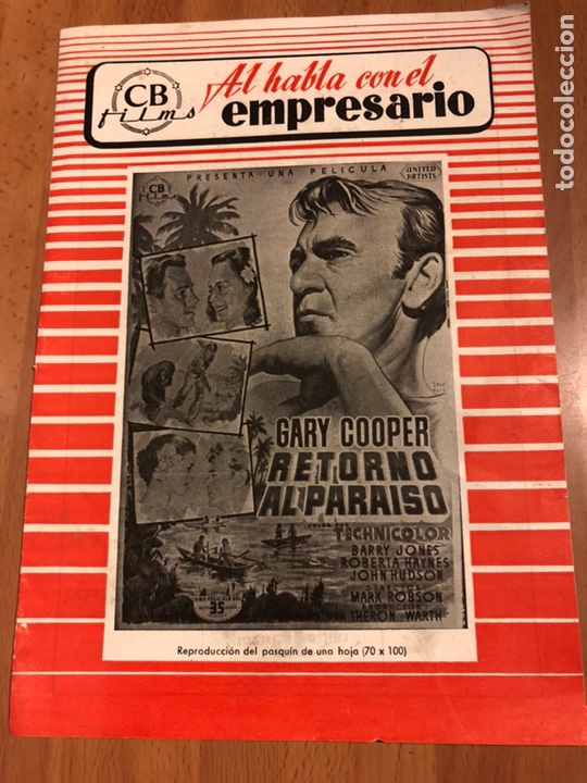 Cine: Guia con films retorno al para&iacute;so gary cooper