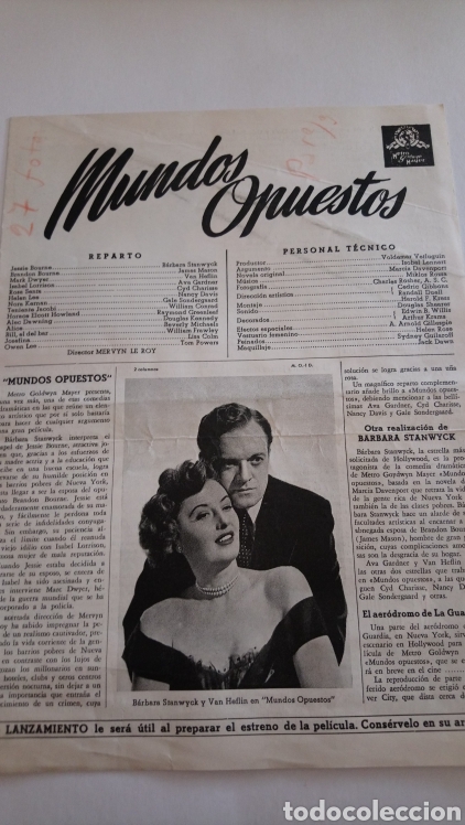Cine: Gu&iacute;a mundos opuestos ava gardner
