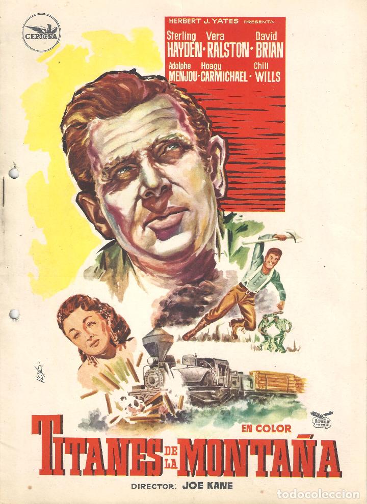 Cin&eacute;ma: G8689 TITANES DE LA MONTA&Ntilde;A STERLING HAYDEN GUIA LIBRITO ORIGINAL CEPICSA ESTRENO