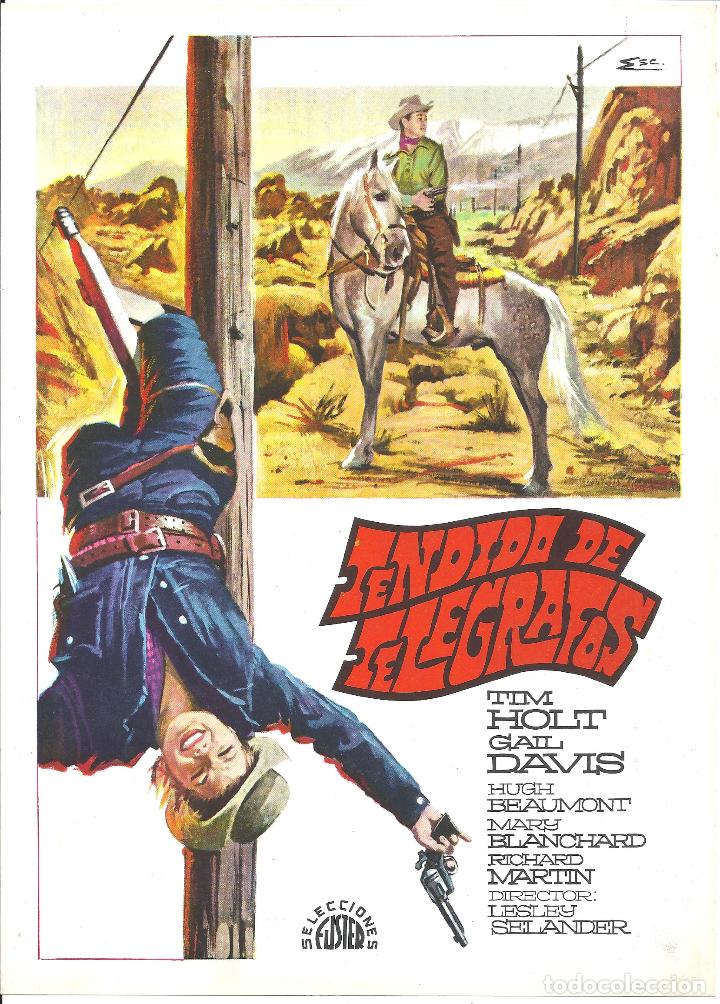 Cinema: G8711 TENDIDO DE TELEGRAFOS TIM HOLT GAIL DAVIS GUIA SENCILLA SELECCIONES FUSTER ORIGINAL ESTRENO