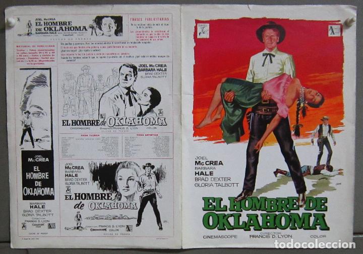 Cinema: G8762 EL HOMBRE DE OKLAHOMA GUIA DOBLE CHAMARTIN ORIGINAL ESTRENO