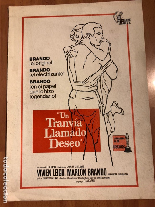 Cine: Guia un tranv&iacute;a llamado deseo.marlon brando vivien leigh