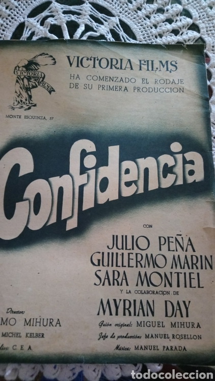 Cine: Sara montiel confidencias propaganda prensa