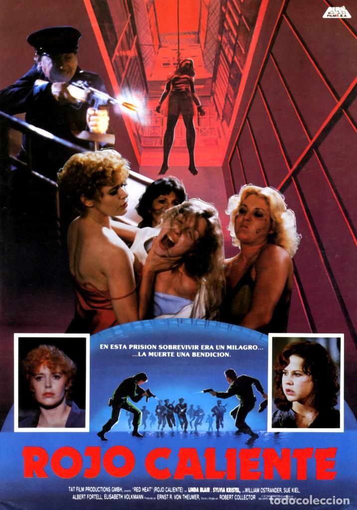 Cinema: ROJO CALIENTE 1985 (GU&Iacute;A ORIGINAL DOBLE CON FOTOS DE SU ESTRENO EN ESPA&Ntilde;A LINDA BLAIR