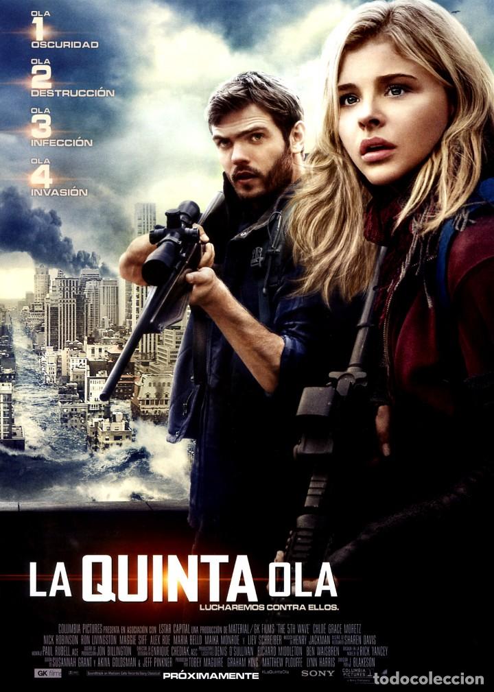 Cine: LA QUINTA OLA  (GU&Iacute;A ORIGINAL SIMPLE CON FOTOS  DE SU ESTRENO EN ESPA&Ntilde;A)