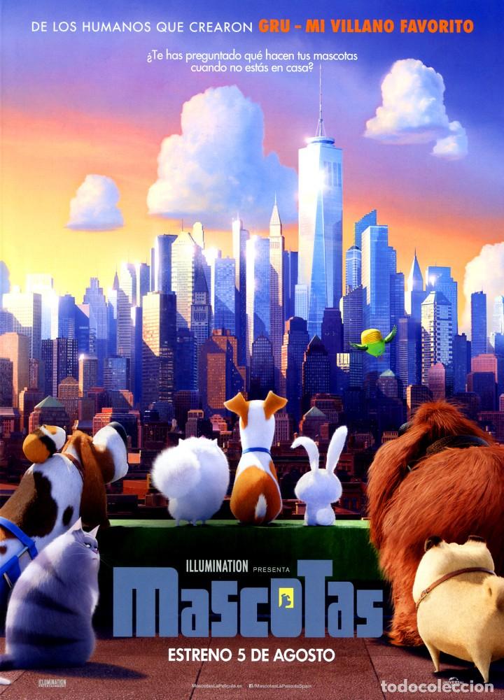 Cin&eacute;ma: MASCOTAS GU&Iacute;A ORIGINAL DOBLE CON FOTOS DE SU ESTRENO EN ESPA&Ntilde;A) DIBUJOS ANIMADOS