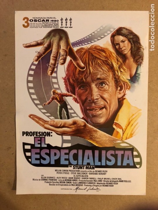 Cinema: PROFESI&Oacute;N: EL ESPECIALISTA. PETER O&rsquo;TOOLE. GU&Iacute;A PUBLICITARIA SIMPLE. IDEAL PARA ENMARCAR