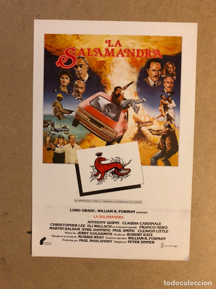 Cinema: LA SALAMANDRA (ANTHONY QUINN y CLAUDIA CARDINALE). GU&Iacute;A PUBLICITARIA SIMPLE. IDEAL ENMARCAR
