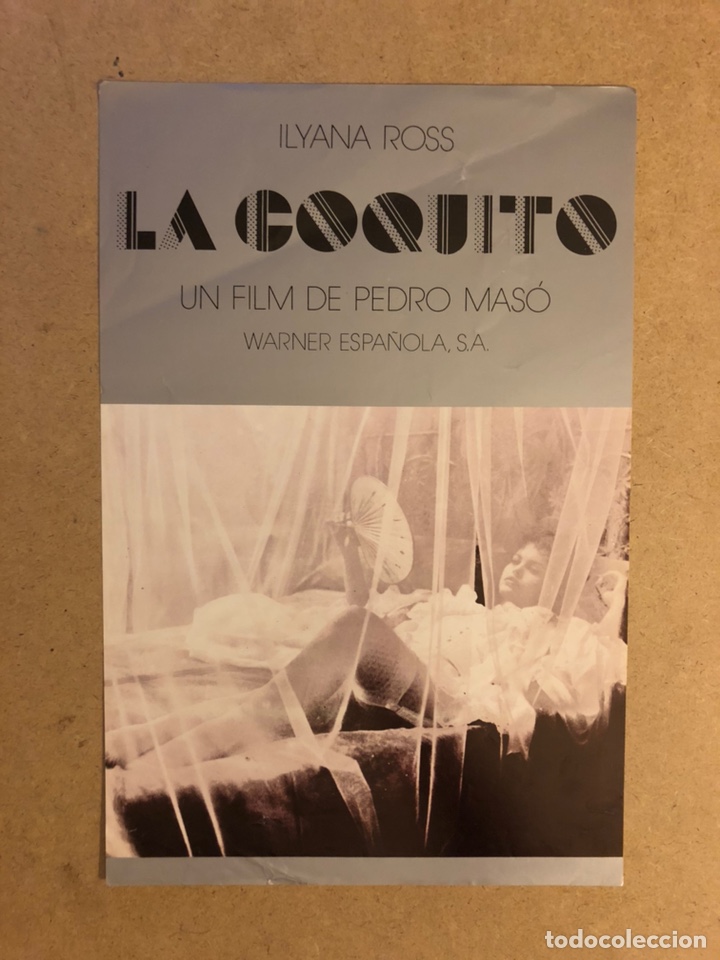 Cinema: LA COQUITO (PEDRO MAS&Oacute;). GU&Iacute;A PUBLICITARIA SIMPLE. IDEAL PARA ENMARCAR.