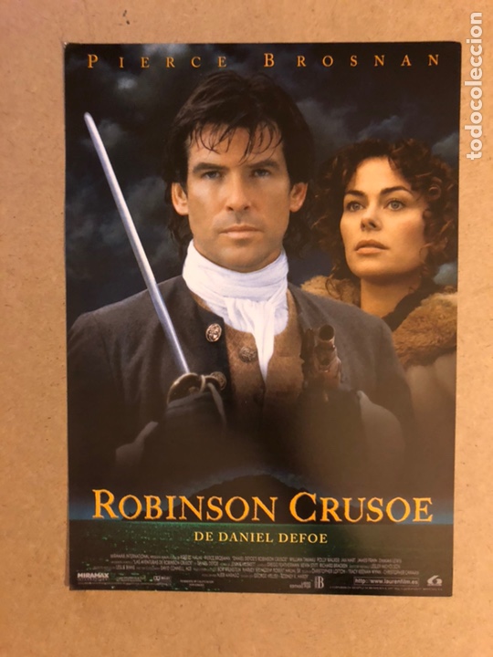 Kino: ROBINSON CRUSOE (PIERCE BROSNAN). GU&Iacute;A PUBLICITARIA SIMPLE. IDEAL PARA ENMARCAR.