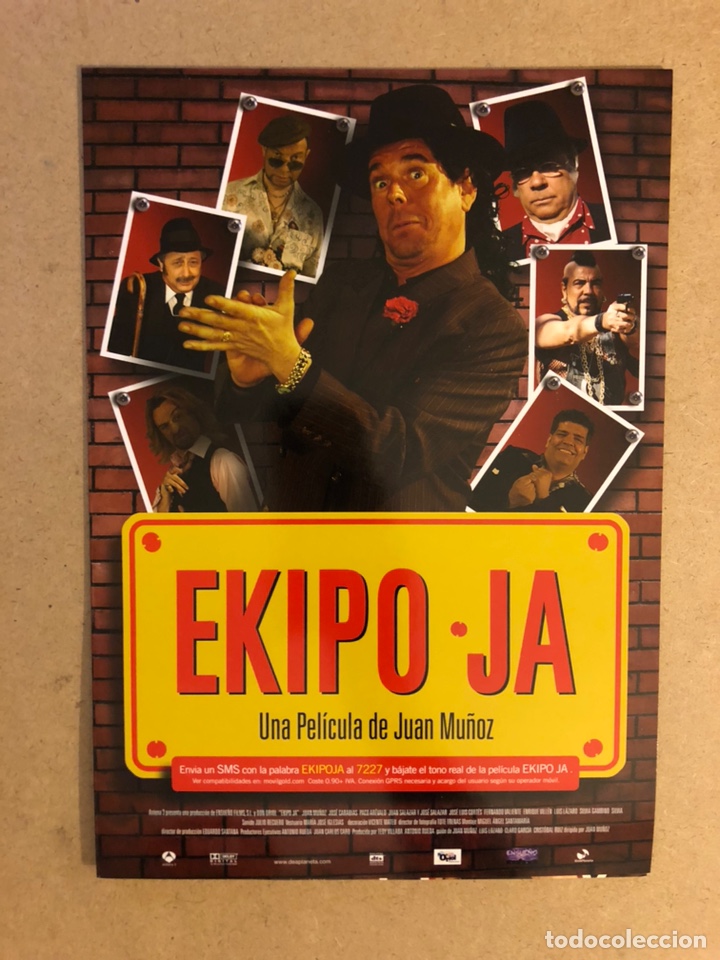Cinema: EKIPO JA (JUAN MU&Ntilde;OZ/ CRUZ Y RAYA). GU&Iacute;A PUBLICITARIA DOBLE. IDEAL PARA ENMARCAR.