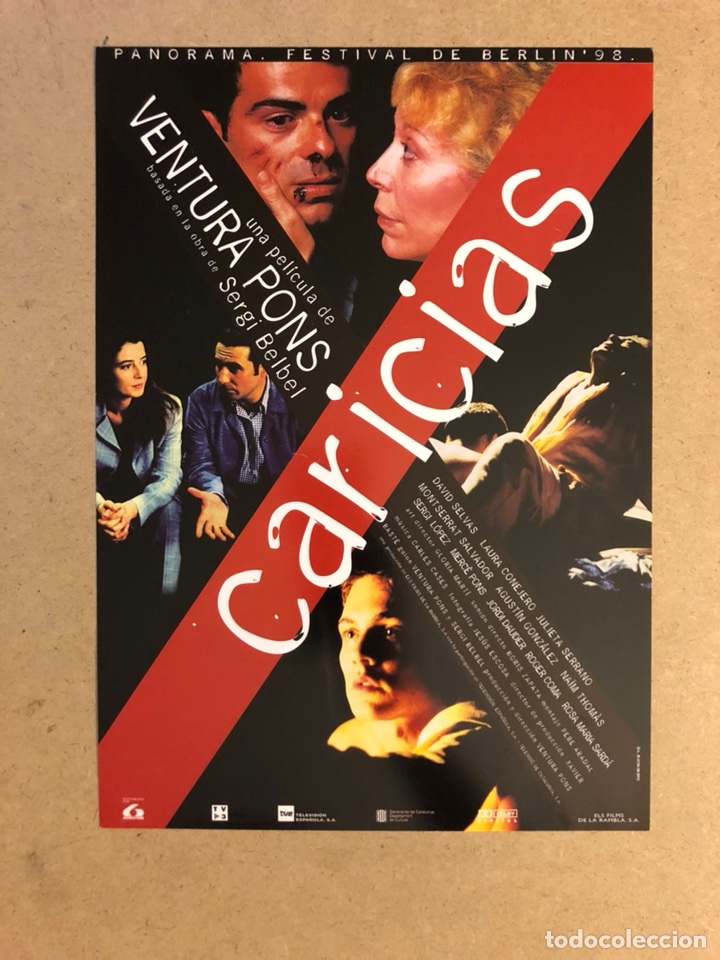 Cinema: CARICIAS (VENTURA PONS). GU&Iacute;A PUBLICITARIA DE LA PEL&Iacute;CULA, IDEAL PARA ENMARCAR.