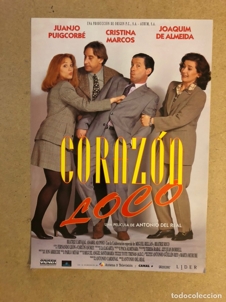 Cinema: CORAZ&Oacute;N LOCO (ANTONIO DEL REAL, JUANJO PUIGCORB&Eacute;). GU&Iacute;A PUBLICITARIA DE LA PEL&Iacute;CULA.