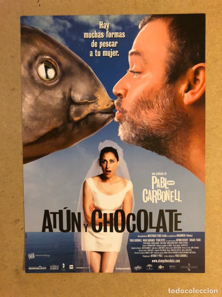 Cinema: AT&Uacute;N Y CHOCOLATE (PABLO CARBONELL). GU&Iacute;A PUBLICITARIA DE LA PEL&Iacute;CULA, IDEAL PARA ENMARCAR.