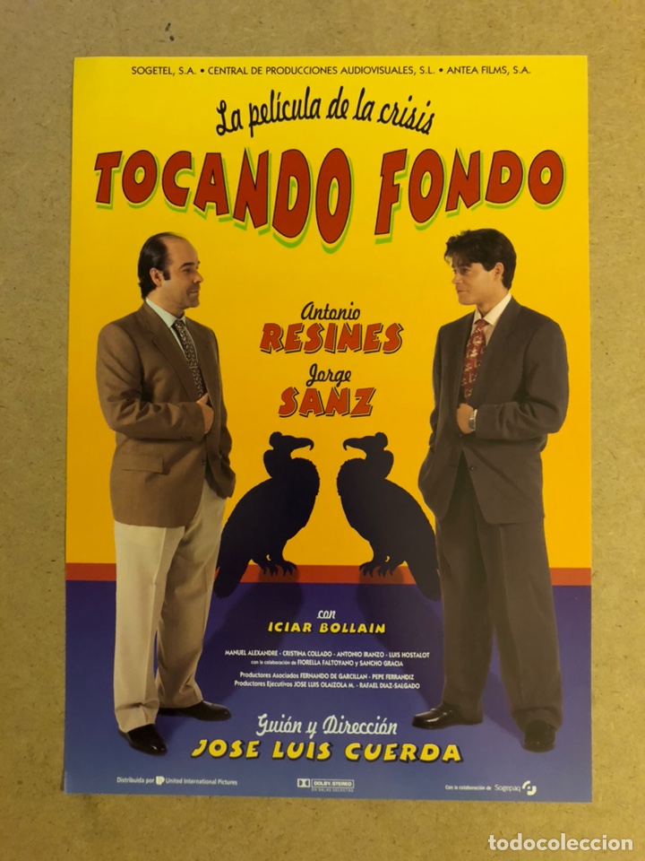 Cinema: TOCANDO FONSO (JOS&Eacute; LUIS CUERDA). GU&Iacute;A PUBLICITARIA DE LA PEL&Iacute;CULA, IDEAL PARA ENMARCAR.