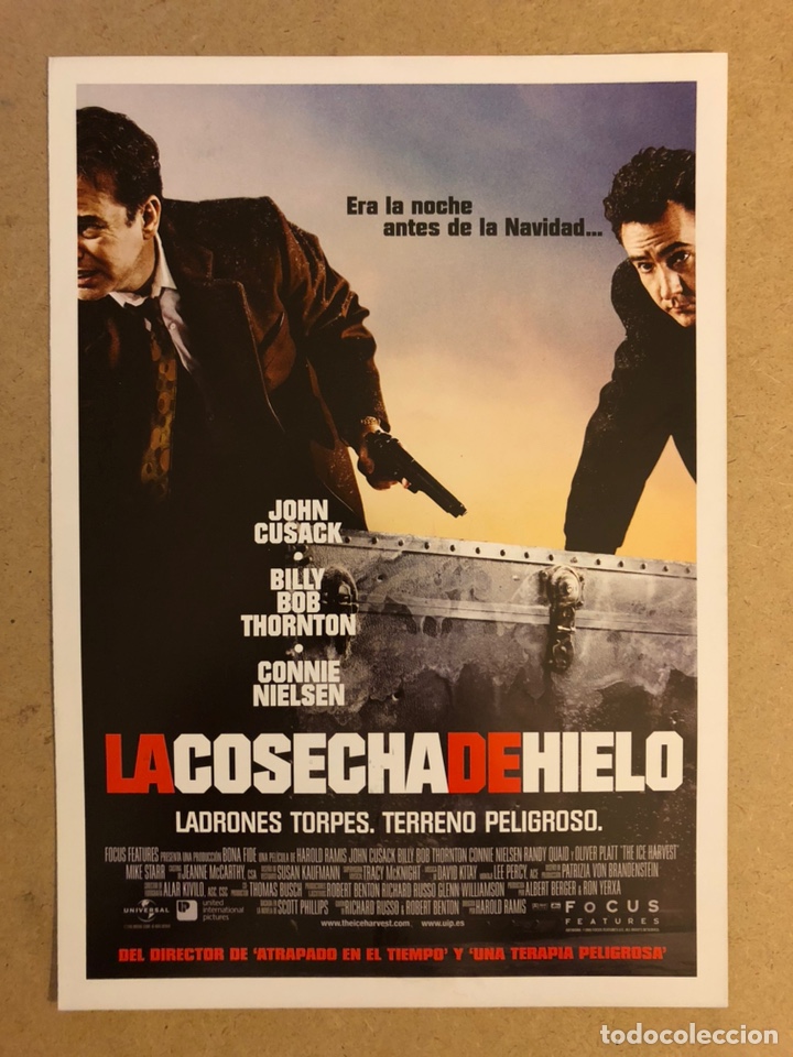 Cinema: LA COSECHA DE HIELO (JOHN CUSACK, BILLY BOB THORNTON,...). GU&Iacute;A PUBLICITARIA DE LA PEL&Iacute;CULA.