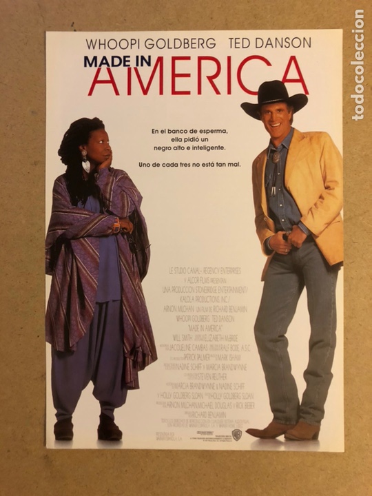Cinema: MADE IN AMERICA (WHOOPI GOLDBERG, TED DANSON,...). GU&Iacute;A PUBLICITARIA DE LA PEL&Iacute;CULA.