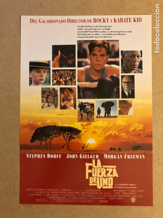 Cinema: LA FUERZA DE UNO (STEPHEN DORFF, MORGAN FREEMAN,..). GU&Iacute;A PUBLICITARIA DE LA PEL&Iacute;CULA.