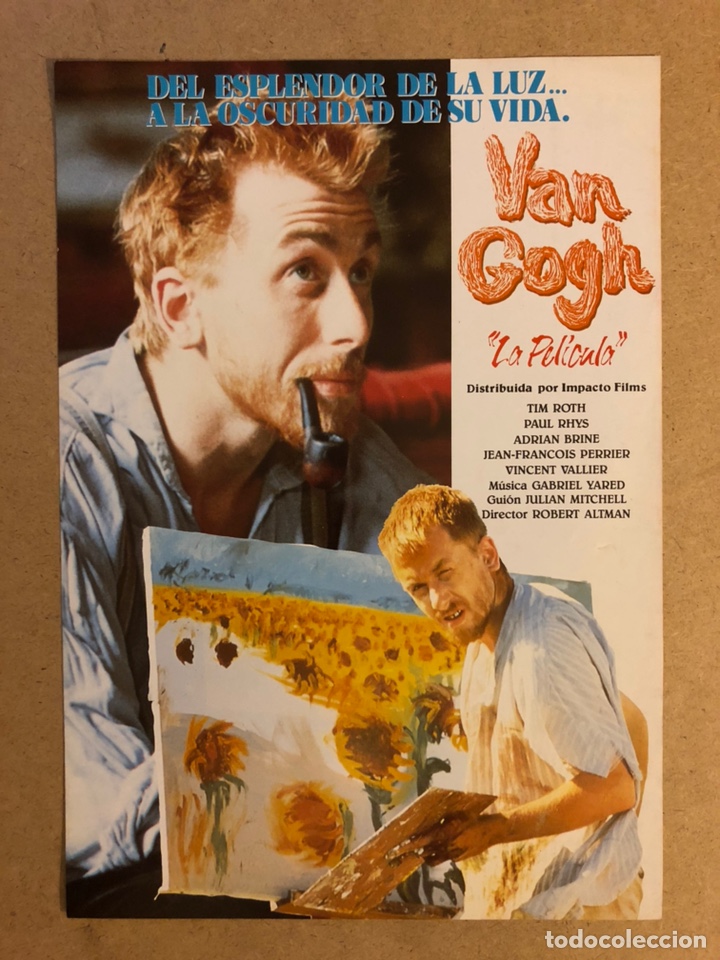 Cinema: VAN GOGH (ROBERT ALTMAN, TIM ROTH,..). GU&Iacute;A PUBLICITARIA DE LA PEL&Iacute;CULA, IDEAL PARA ENMARCAR.