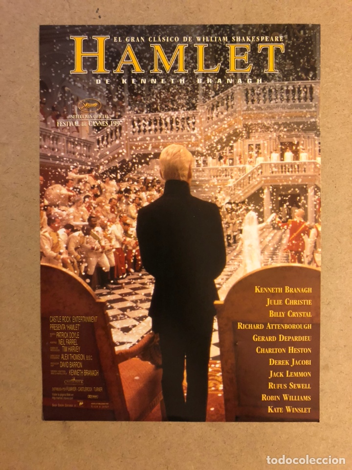 Cinema: HAMLET DE KENNETH BRANAGH. GU&Iacute;A PUBLICITARIA DE LA PEL&Iacute;CULA, IDEAL PARA ENMARCAR.