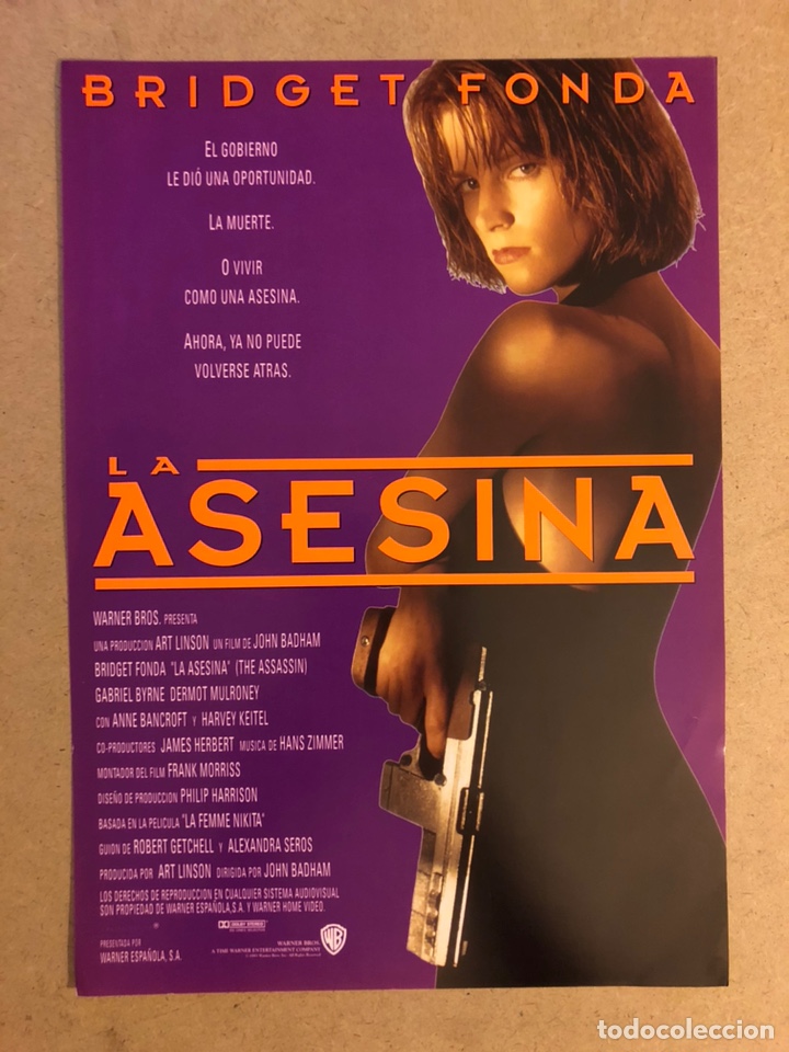 Cinema: LA ASESINA (BRIDGET FONDA). GU&Iacute;A PUBLICITARIA DE LA PEL&Iacute;CULA.