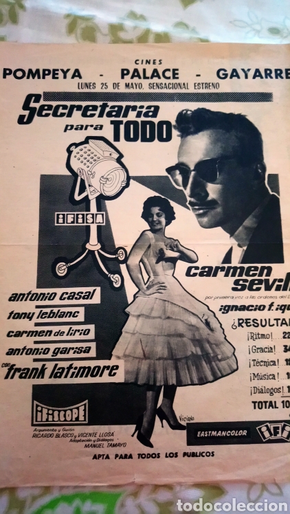Cine: Carmen sevilla secretaria paratodo propaganda de prensa